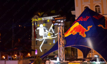 Red Bull Play Street proiezioni pubblicitarie