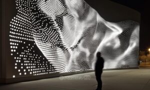 Illuminazione architetturale di design su superfici industriali
