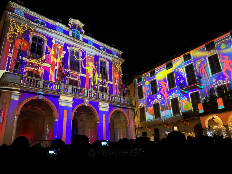 Scenografia di proiezioni e video mapping a Moncalieri
