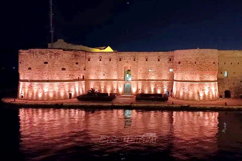 Illuminazione architetturale - Castello Aragonese, Taranto