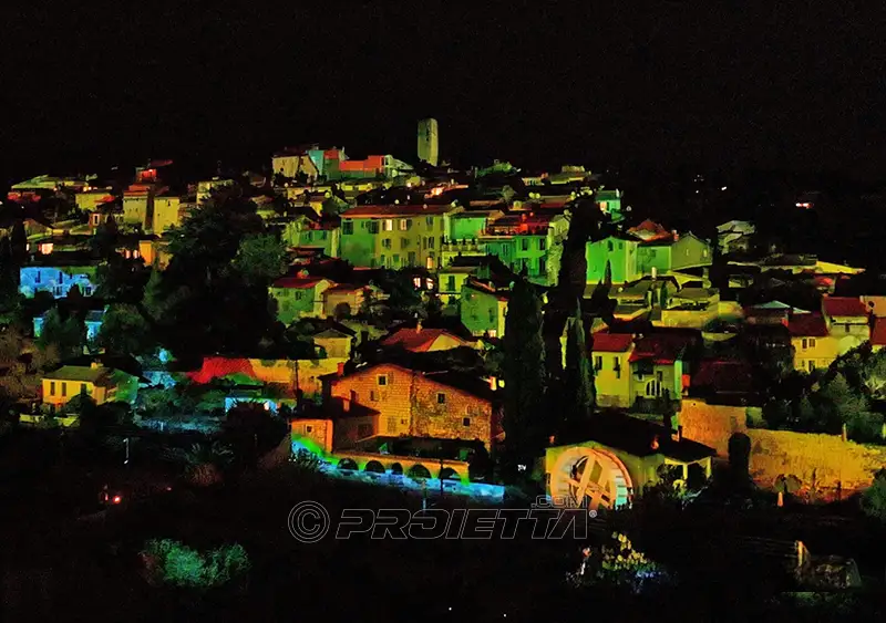 Biot et les templiers- video mapping sul paese