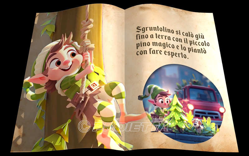 Libro Magico proiettato, storia di Natale