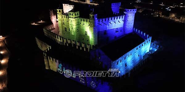 Illuminazione architetturale del castello di Fenis