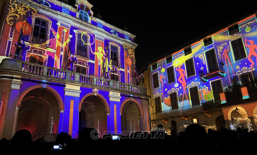 3D Video mapping Moncalieri natale 2025