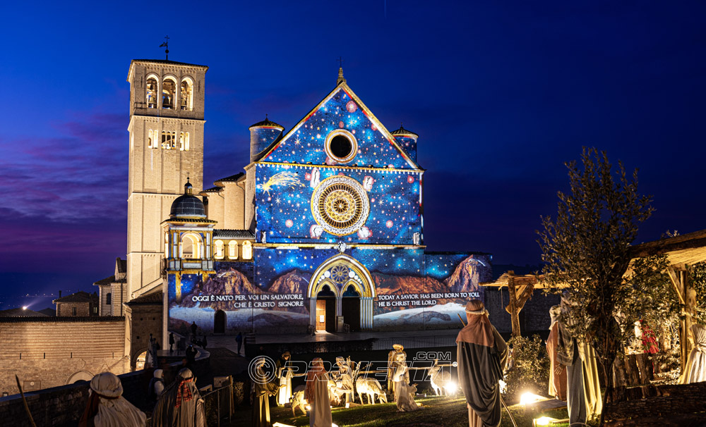 Proiezioni Natalizie Basilicadi San Francesco - Assisi
