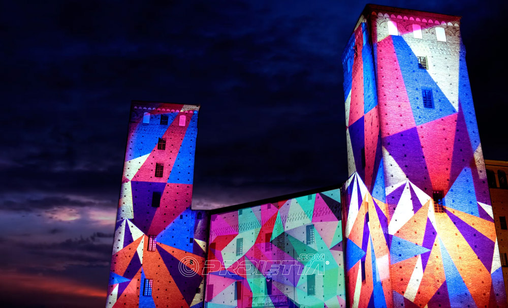 Proiezioni decorative a tema medievale